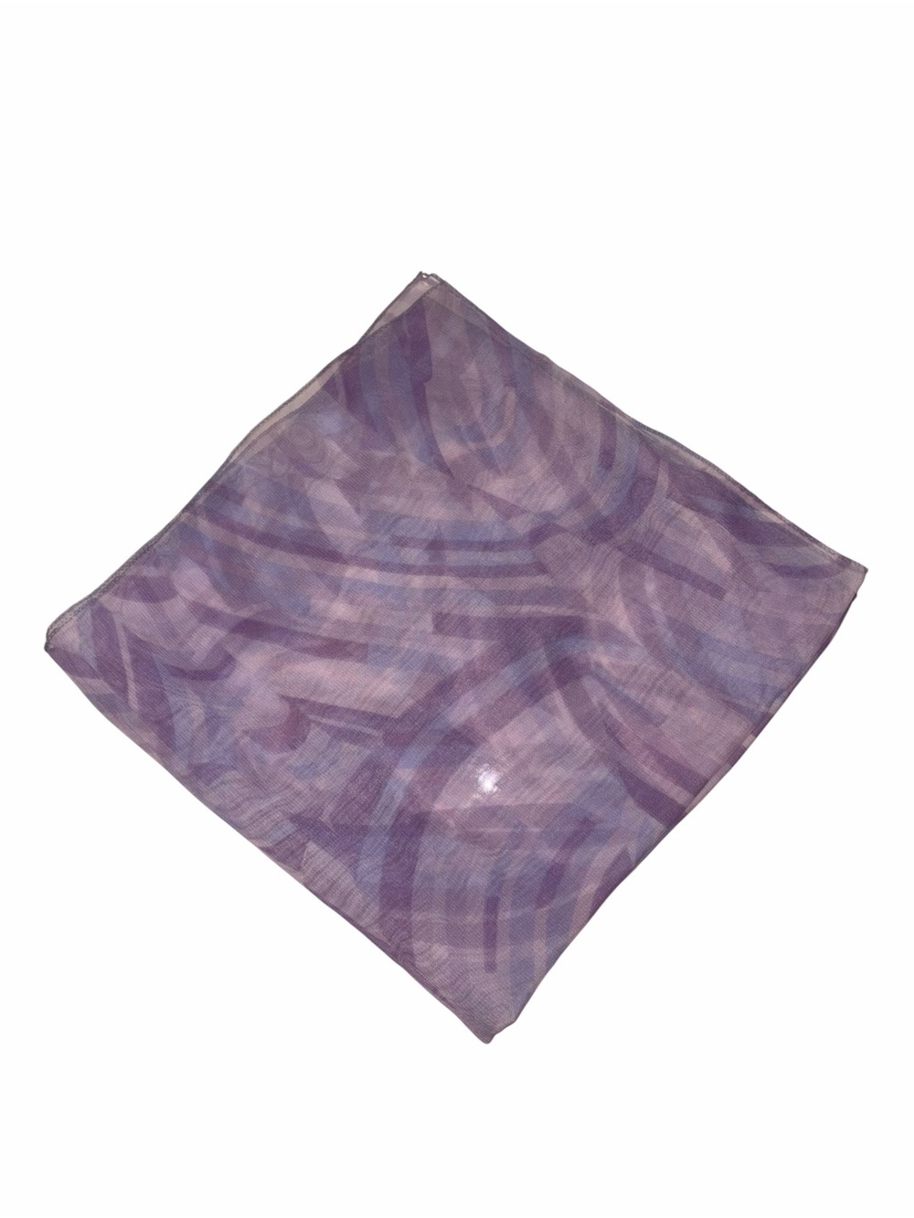 Square Scarf Colorful Pastel Purple Blue Brushstroke Style 19x18”